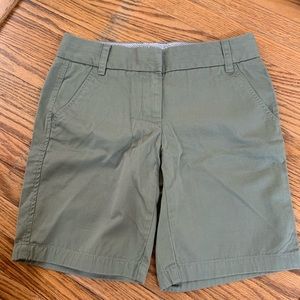 J. Crew 9” chino shorts (green)